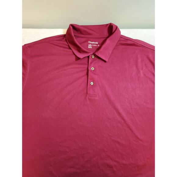 Reebok Golf Polo Shirt Mens 3XL Pink Short Sleeve Preppy Athleisure - Picture 2 of 12